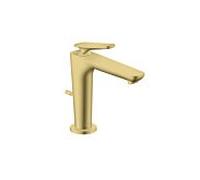 hansgrohe AXOR Citterio C Mitigeur monocommandé pour lavabo 125, avec CoolStart et vidage à tirette, 49030950, Couleur: laiton brossé
