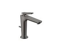 hansgrohe Axor Citterio C CoolStart 125 mitigeur lavabo 49031330 avec tirette garniture de vidange , Coupe cubique, Chrome noir poli