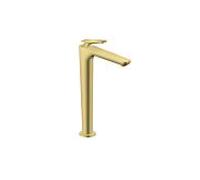 hansgrohe Axor Citterio C CoolStart 250 mitigeur lavabo 49051950 tirants, avec garniture de vidage , coupe cubique, laiton brossé