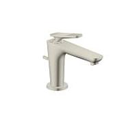 hansgrohe AXOR Citterio C Mitigeur monocommandé pour lavabo 90, avec CoolStart pour lave-mains et vidage à tirette, Cubic cut, 49011800, Couleur: Acier inoxydable Optic