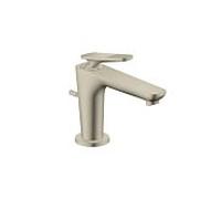 hansgrohe Axor Citterio C CoolStart mitigeur lavabo 49011820 coupe cubique, nickel brossé, projection 128mm, tirant garniture de vidange