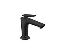 hansgrohe Axor Citterio C CoolStart mitigeur lavabo 49021670 coupe cubique, noir mat, saillie 128 mm, drain ne peut pas être fermé