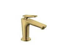 hansgrohe Axor Citterio C CoolStart mitigeur lavabo 49021990 coupe cubique, optique or poli, projection 128mm, drain ne peut pas être fermé