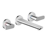 Hansgrohe Mitigeur lavabo encastré Axor Citterio C, 3 trous, EcoSmart, bonde, chrome 49071000