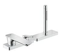 hansgrohe Axor Citterio C Raccord de rebord de baignoire 3 trous à levier unique 49431000 coupe cubique, chromé , projection 155mm