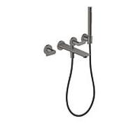 hansgrohe Axor Citterio Mitigeur bain 3 trous 49480330 sans structure, Chrome Noir Poli, encastré, montage mural