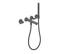 hansgrohe Axor Citterio Robinetterie de baignoire 3 trous 49480340 sans structure, chrome noir brossé, encastré, montage mural