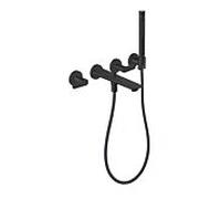 Axor Citterio C - Mitigeur de baignoire encastré, installation 4 trous, avec accessoires, noir mat 49481670
