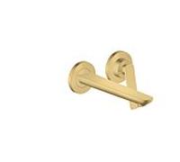 hansgrohe Axor Citterio C Mitigeur de lavabo 2 trous pour montage mural 49110250 à encastrer, avec bec 195 mm, optique or brossé