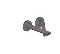 hansgrohe Axor Citterio C mitigeur lavabo 49111340 coupe cubique, chrome noir brossé, encastré, montage mural, saillie 193mm