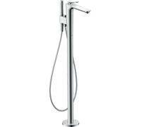 hansgrohe AXOR Citterio C Mitigeur monocommandé pour bain au sol, 2 consommateurs, Cubic cut, 49441000, Couleur: chrome