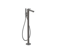 hansgrohe AXOR Citterio C Mitigeur monocommandé pour bain au sol, 2 consommateurs, Cubic cut, 49441340, Couleur: Chrome noir brossé