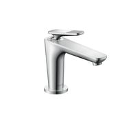 hansgrohe AXOR Citterio C Mitigeur monocommandé pour lavabo 90, avec CoolStart pour lave-mains et garniture de vidage, Cubic cut, 49021000, Couleur: chrome