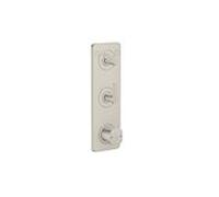 Hansgrohe Axor Citterio C module thermostat 380/120, 49701800 coupe cubique, aspect inox, encastré, avec plaque