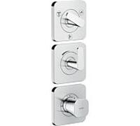 Hansgrohe Axor Citterio C module thermostat 380/120, 49710000 coupe cubique, noir mat, encastré, avec rosaces