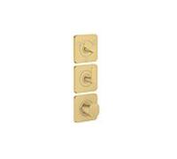 Hansgrohe Axor Citterio C module thermostat 380/120, 49710250 coupe cubique, optique or brossé, encastré, avec rosaces