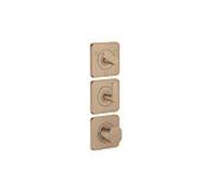 Hansgrohe Axor Citterio C module thermostat 380/120, 49710310 coupe cubique, or Red brossé, encastré, avec rosaces