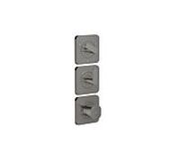 Hansgrohe Axor Citterio C module thermostat 380/120, 49710330 coupe cubique, Chrome Noir Poli, encastré, avec rosaces