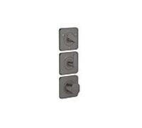 Hansgrohe Axor Citterio C module thermostat 380/120, 49710340 sans structure, chrome noir brossé, encastré, avec rosaces
