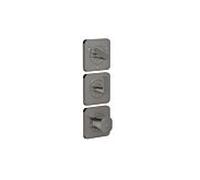Hansgrohe Axor Citterio C module thermostat 380/120, 49711330 coupe cubique, Chrome Noir Poli, encastré, avec rosaces