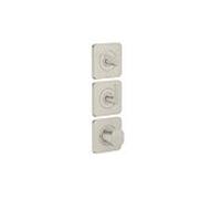 Hansgrohe Axor Citterio C module thermostat 380/120, 49711800 coupe cubique, aspect inox, encastré, avec rosaces