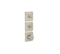 Hansgrohe Axor Citterio C module thermostat 380/120, 49711820 coupe cubique, nickel brossé, encastré, avec rosaces
