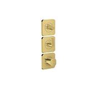 Hansgrohe Axor Citterio C module thermostat 380/120, 49711990 coupe cubique, optique or poli, encastré avec rosaces