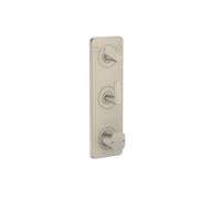 hansgrohe AXOR Citterio C Module thermostatique 380/120 encastré avec plaque pour 2 consommateurs, 49700820, Couleur: Nickel brossé