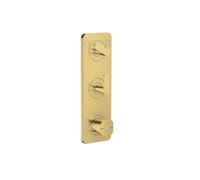 hansgrohe AXOR Citterio C Module thermostatique 380/120 encastré avec plaque pour 2 consommateurs, 49700990, Couleur: Optique en or poli