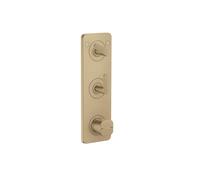 Hansgrohe Thermostat encastré Axor Citterio C 49701140 coupe cubique, bronze brossé, avec plaque