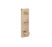 hansgrohe AXOR Citterio C Module thermostatique 380/120 encastré avec plaque pour 2 consommateurs, coupe cubique, 49701300, Couleur: Rouge poli or