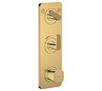 hansgrohe Axor Citterio Module thermostat C 49701990 coupe cubique, optique or poli, encastré, avec plaque