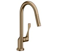 hansgrohe AXOR Citterio DN15 Mitigeur monocommande de cuisine DN15 250 avec douchette coulissante, 39835140, Couleur: Bronze brossé