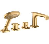 hansgrohe AXOR Citterio E 4 trous pour baignoire avec thermostat, 36411950, Couleur: laiton brossé