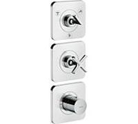hansgrohe Axor Citterio E kit de montage final 36704000 module thermostatique encastrable 380/120, avec rosaces, chromé