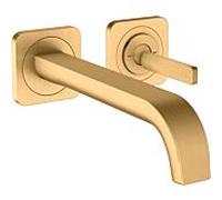 hansgrohe Axor Citterio E mitigeur lavabo 36106950 Robinetterie encastrée, saillie 221 mm, avec poignée à goupille, rosaces, laiton brossé