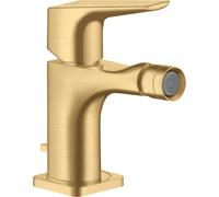 hansgrohe AXOR Citterio E Mitigeur monocommande de bidet avec béqu'ille et garniture de vidage, 36121250, Couleur: Optique or brossé