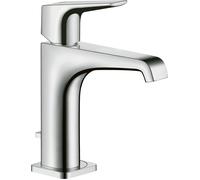 hansgrohe AXOR Citterio E Mitigeur monocommande de lavabo 125 avec béqu'ille et set de déchets, 36110000, Couleur: chrome