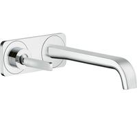 hansgrohe AXOR Citterio E Mitigeur monocommande de lavabo encastré avec plaque pour montage mural, 36114000, Couleur: chrome