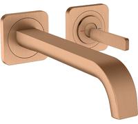 hansgrohe AXOR Citterio E Mitigeur monocommande de lavabo encastré avec rosaces pour montage mural, 36106140, Couleur: Bronze brossé