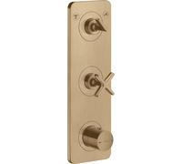 hansgrohe AXOR Citterio E module thermostat encastré 38 x 12 pour 2 consommateurs, 36703140, Couleur: Bronze brossé
