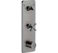 hansgrohe AXOR Citterio E module thermostat encastré 38 x 12 pour 2 consommateurs, 36703330, Couleur: Chrome noir poli