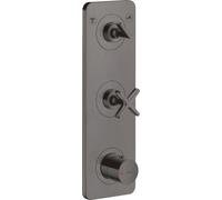 hansgrohe AXOR Citterio E module thermostat encastré 38 x 12 pour 2 consommateurs, 36703340, Couleur: Chrome noir brossé