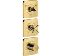 hansgrohe AXOR Citterio E module thermostatique 38 x 12 encastré pour 3 consommateurs avec 3 rosaces individuelles, 36704990