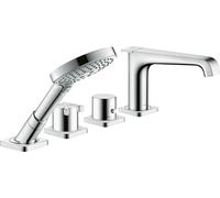 hansgrohe AXOR Citterio E Raccord d'arête de carrelage 4 trous avec thermostat, 36410000, Couleur: chrome