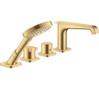 hansgrohe AXOR Citterio E Raccord d'arête de carrelage 4 trous avec thermostat, 36410250, Couleur: Optique or brossé
