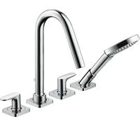 hansgrohe AXOR Citterio M Bord carrelé 4 trous avec béqu'illes et rosaces, 34454000, Couleur: chrome