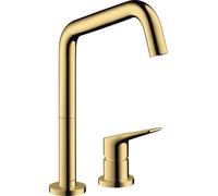 hansgrohe AXOR Citterio M DN 15 Mitigeur monocommande de cuisine 2 trous 240 avec bec pivotant, 34820990, Couleur: Optique en or poli