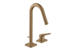 hansgrohe AXOR Citterio Mélangeur lavabo 2 trous AXOR M 160 avec vidage automatique, 34132140, Couleur: Bronze brossé