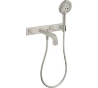 hansgrohe AXOR Citterio mitigeur bain 3 trous avec béqu'illes, 39442800, Couleur: Acier inoxydable Optic
